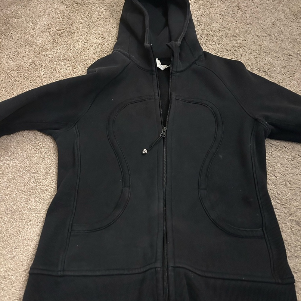 Lululemon black zip up hoodie. Size 8